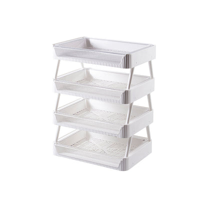Foldable Kitchen Storage Rack with Drain Basket