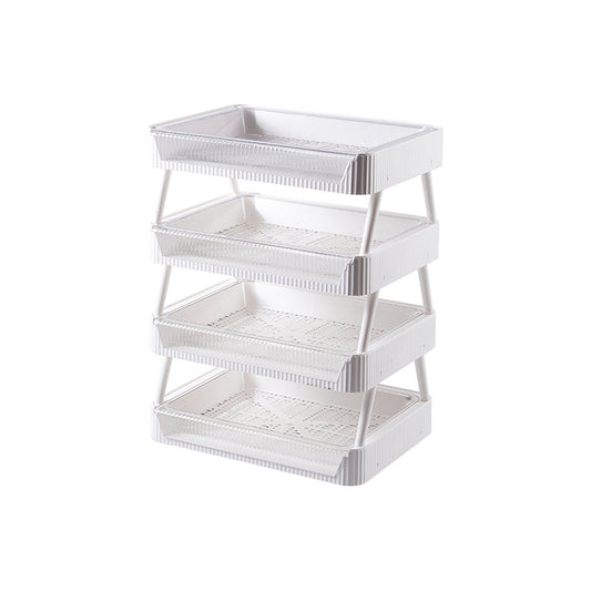 Foldable Kitchen Storage Rack with Drain Basket