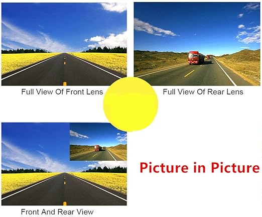 Dual Dash Cam 1080P HD with 4.3" Touch Screen & Rear Camera