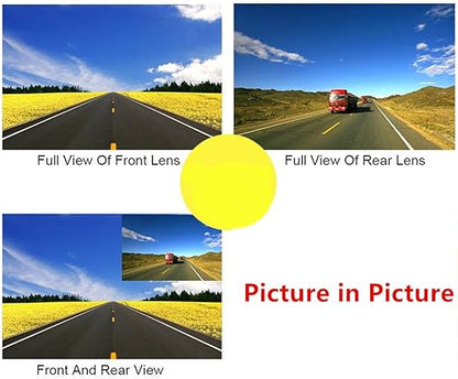 Dual Dash Cam 1080P HD with 4.3" Touch Screen & Rear Camera