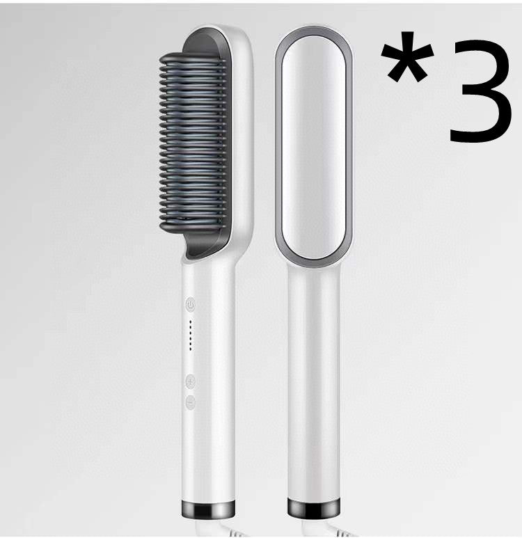 New 2-in-1 Electric Hair Brush & Straightener