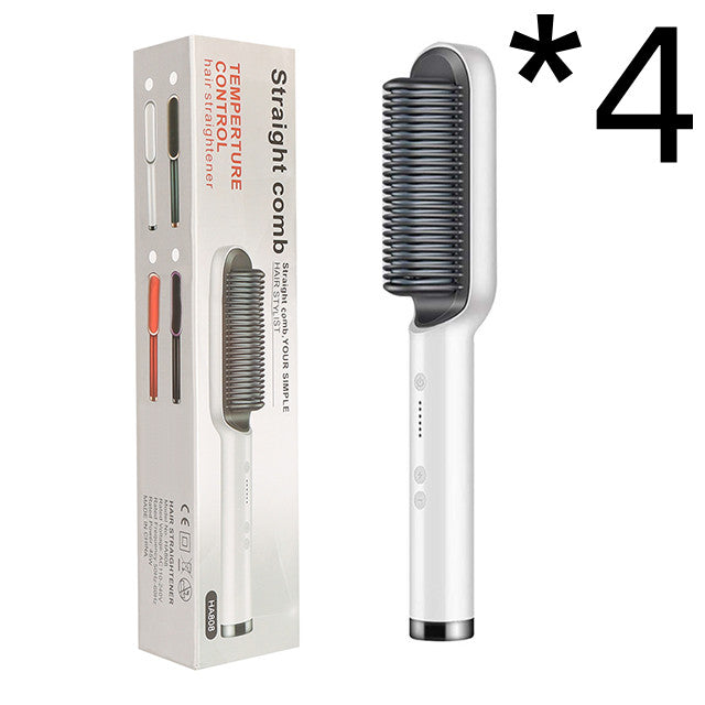 New 2-in-1 Electric Hair Brush & Straightener