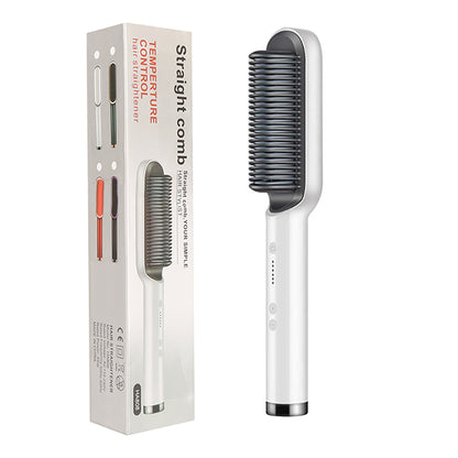 New 2-in-1 Electric Hair Brush & Straightener