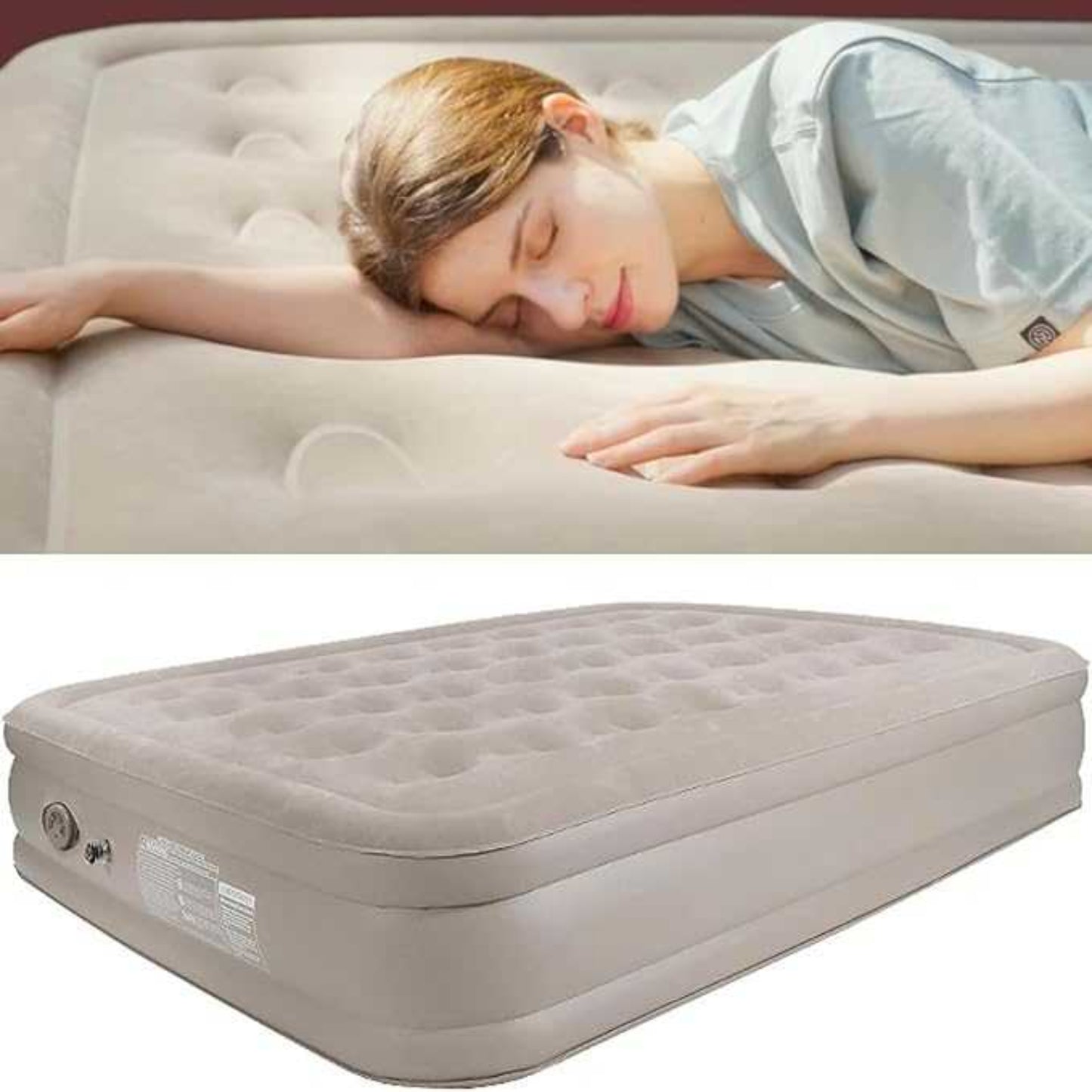 Camping Air Mattress with Built-In Pump – Raised Inflatable Bed