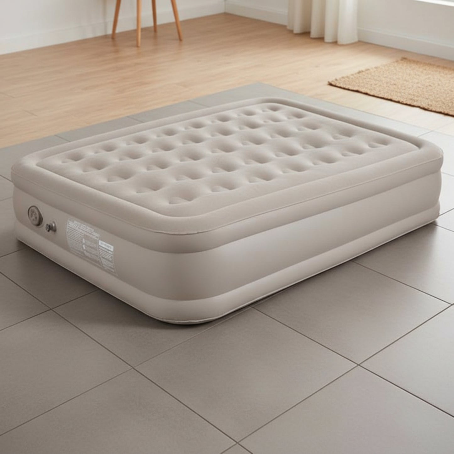 Camping Air Mattress with Built-In Pump – Raised Inflatable Bed