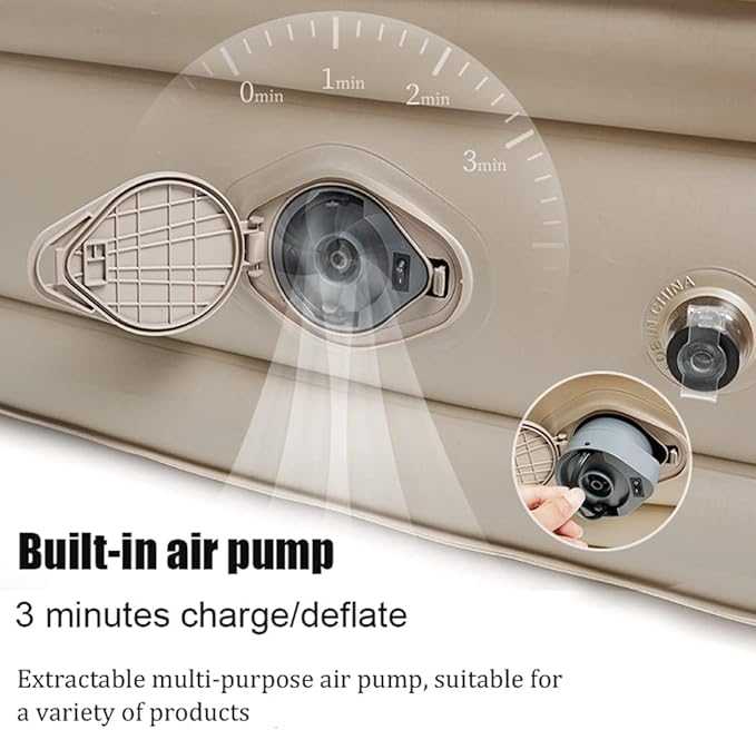 Camping Air Mattress with Built-In Pump – Raised Inflatable Bed