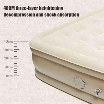 Camping Air Mattress with Built-In Pump – Raised Inflatable Bed
