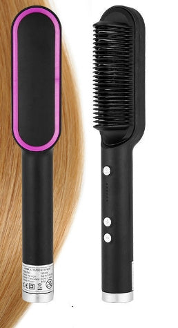 New 2-in-1 Electric Hair Brush & Straightener