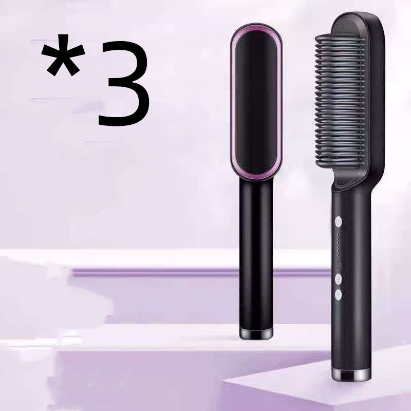 New 2-in-1 Electric Hair Brush & Straightener