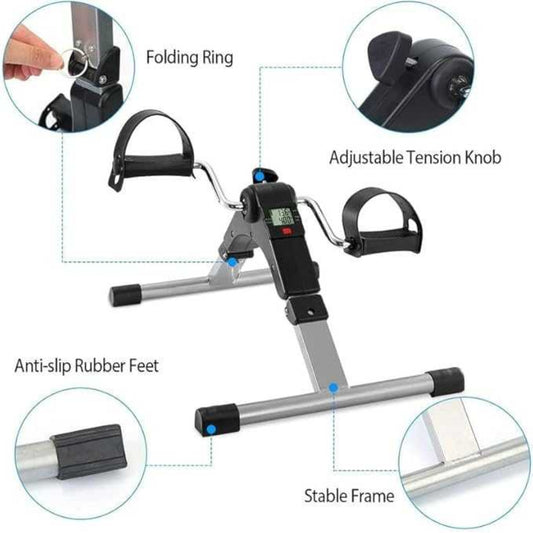 Foldable Under Desk Pedal Exerciser for Arms & Legs